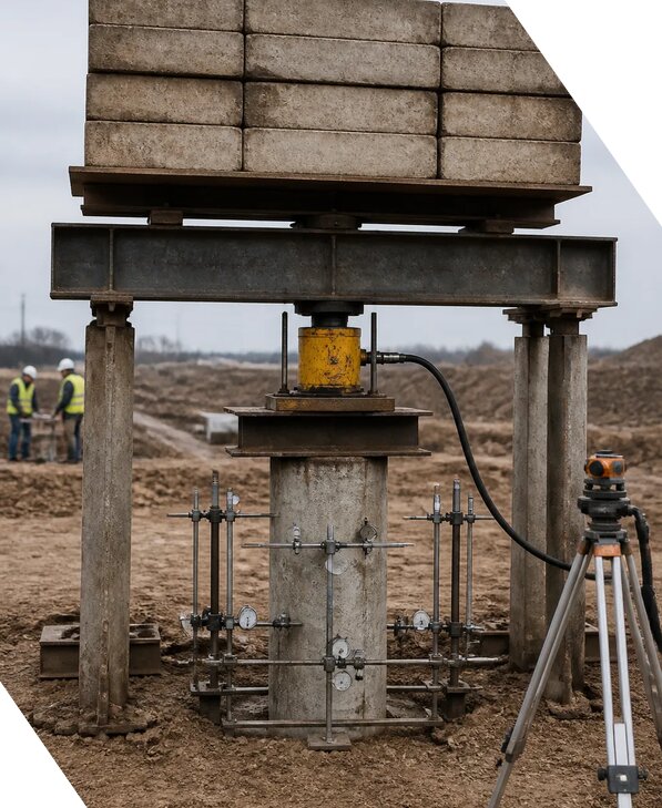 Проведение испытаний грунта сваями для строительства в Партизанске