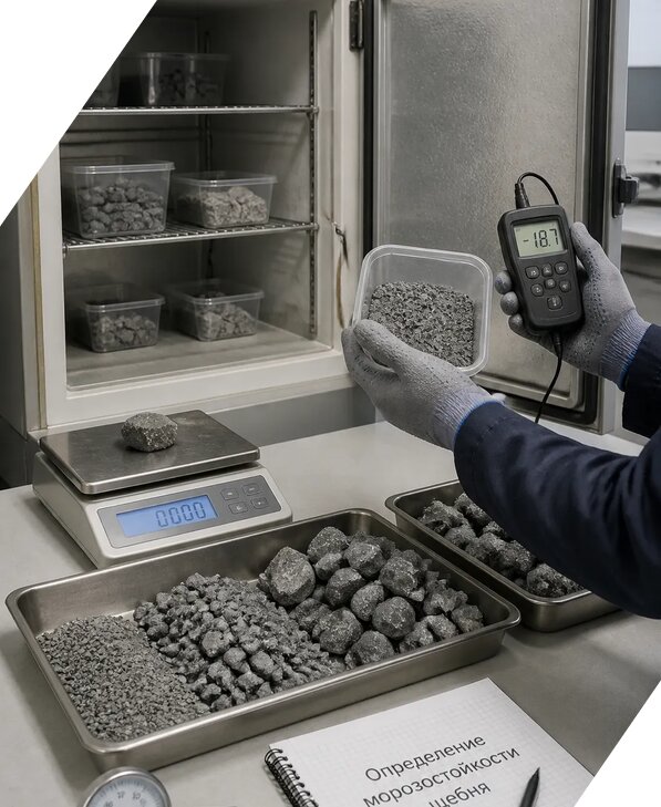 Определение морозостойкости щебня в Партизанске от 3757 р. | ЭкспертизаРоссия